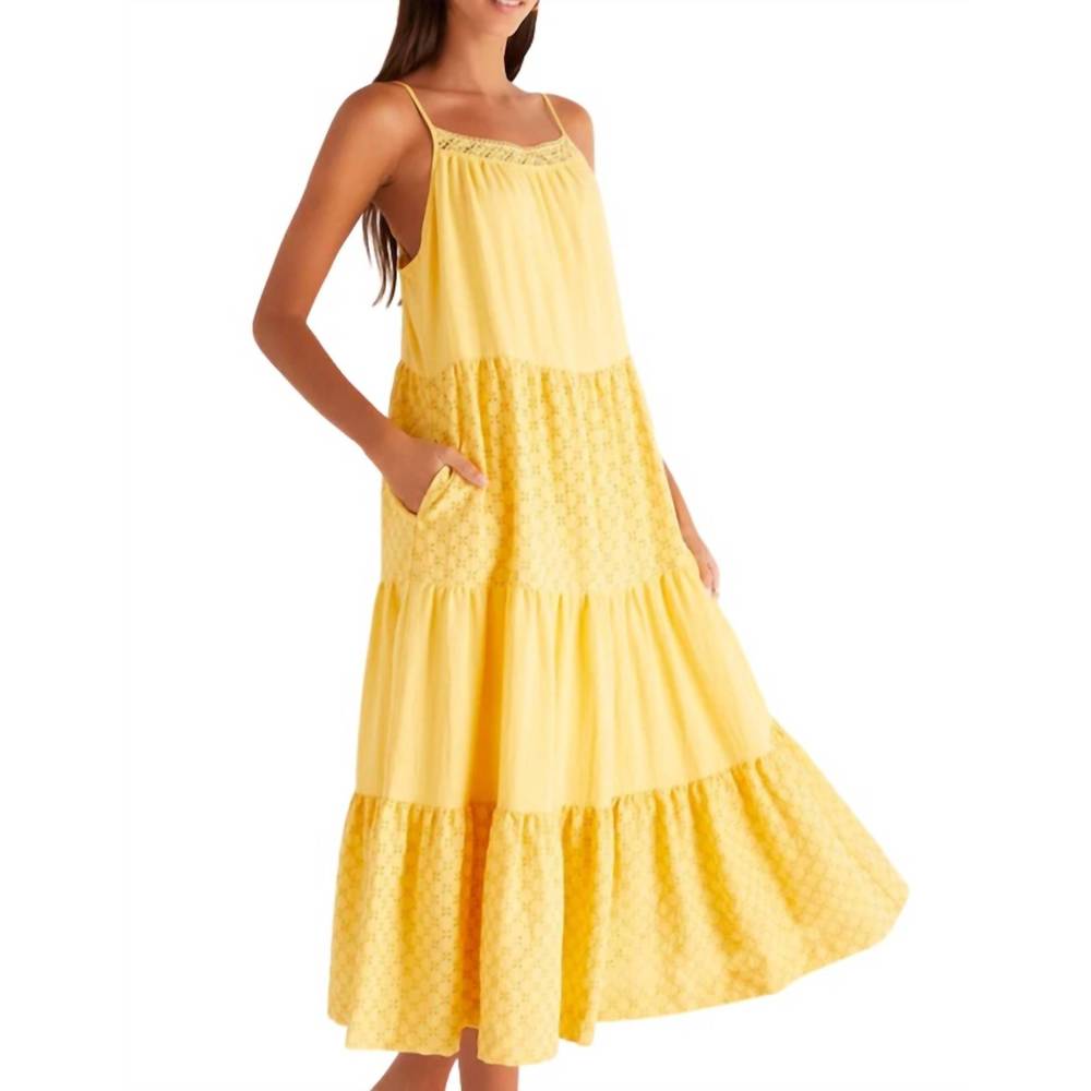 NEW Z SUPPLY dalilah eyelet midi dress in maze - Picture 5 of 6